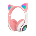 Fone De Ouvido Gatinho Bluetooth Infantil Led Menino Menina